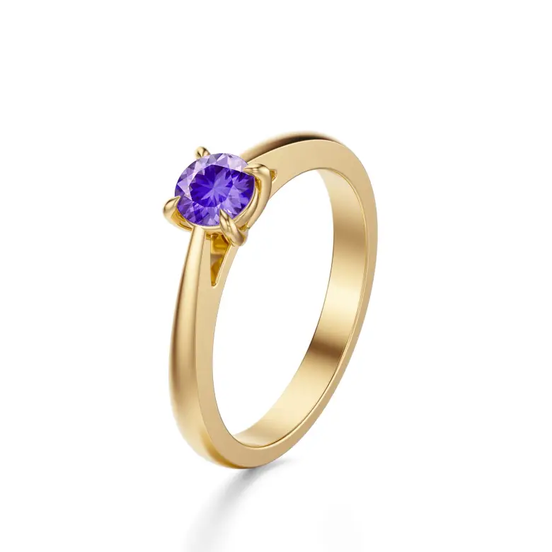 Złoty pierścionek z tanzanitem AJPZ_009 Złoty pierścionek z tanzanitem AJPZ_009